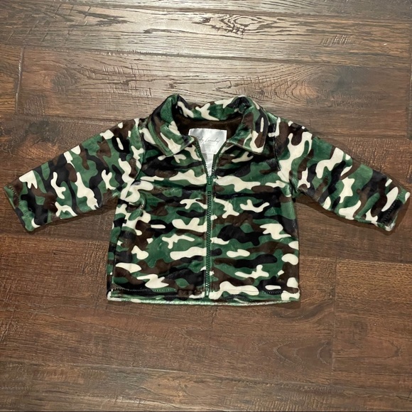 Baby Laundry 6-12 M Minky Full Zip Jacket & Hat Set - Picture 6 of 10